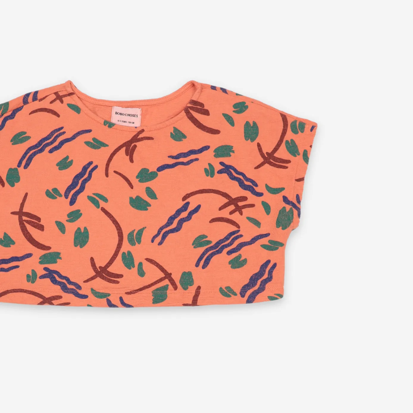 Strokes All Over Cropped Sweatshirt