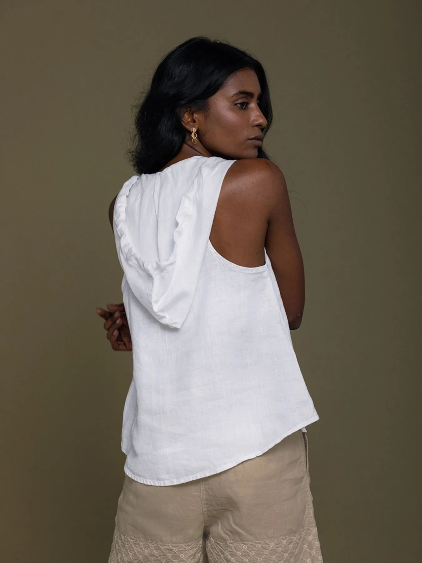 The Coastal Drive Hoodie, Coconut  White
