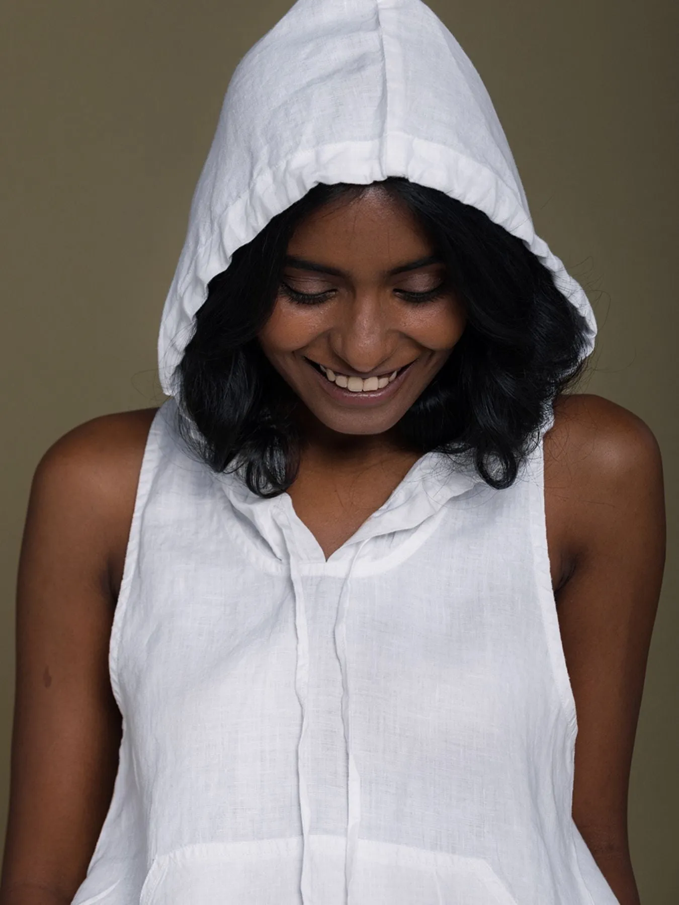 The Coastal Drive Hoodie, Coconut  White