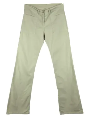 Vintage 2000s Y2K United Colors of Benetton Minimalist Low-Mid Rise Basic Tan Khaki Straight Leg Bootcut Trouser Pants