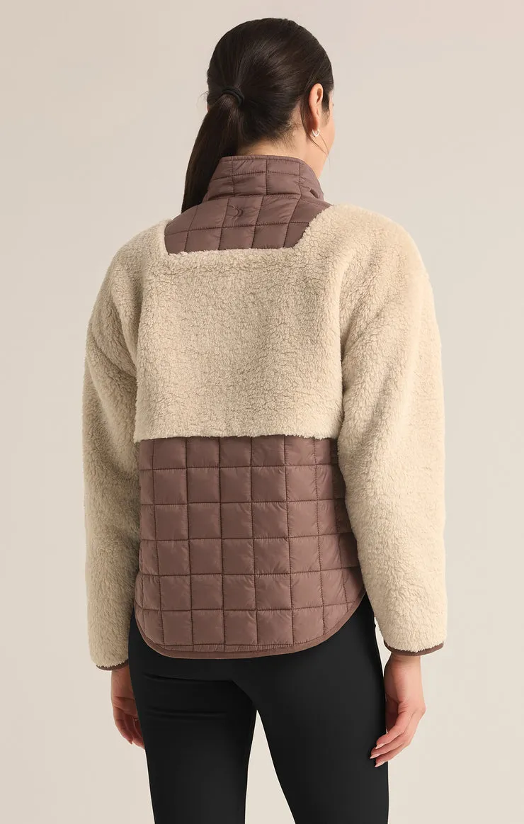 Z SUPPLY Road Tripper Sherpa Quilted Nylon Jacket